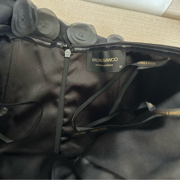 BEST Bronx and Banco Harper Strapless Maxi Dress Gown - Black Cocktail Medium - Picture 2 of 10